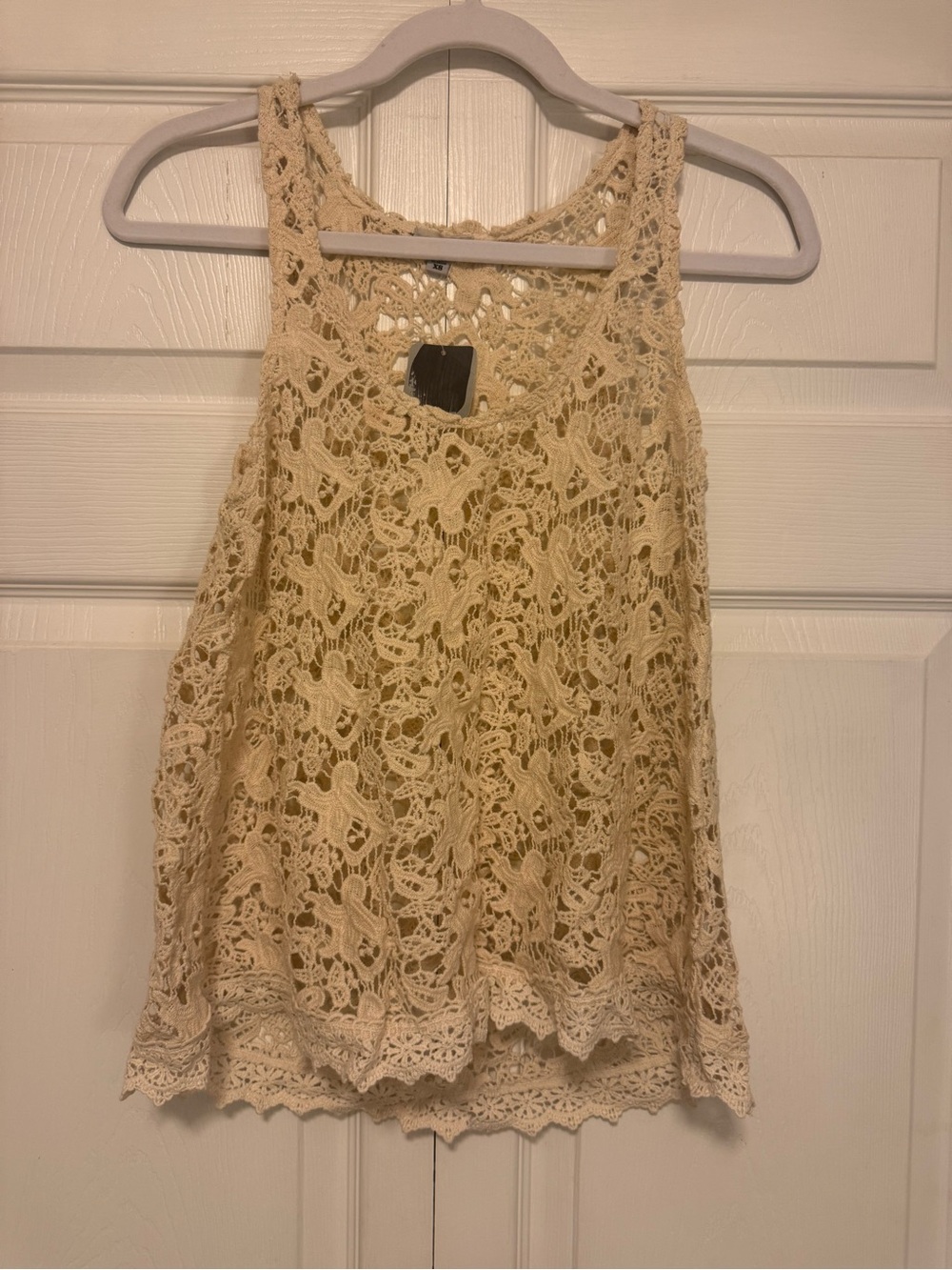Ecote Crochet Lace Tank Top in Cream